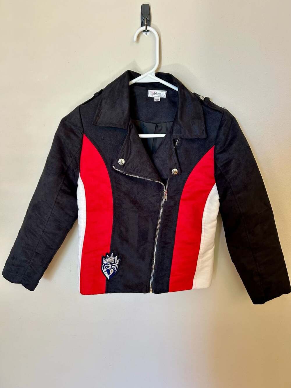 DSigned Disney Villain Jacket Size L Faux Suede